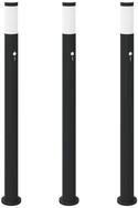 vidaXL Deckenleuchte Pollerleuchten mit Sensor 3er 110 cm Edelstahl IP44