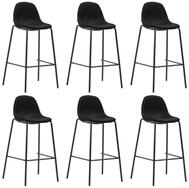 vidaXL Barhocker Barhocker 6 Stk. Schwarz Stoff (6 St)