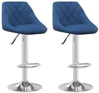 vidaXL Barhocker, Sitzhocker 2 Stk. Blau Samt