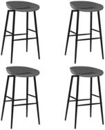 vidaXL Barhocker Barhocker 4 Stk. Grau (4 St)
