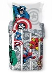 MARVEL Kinderbettw&auml;sche Marvel Comics Bettbezug-Set 135x200 cm + Kissenbezug...