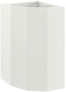 vidaXL Blumentopf Eckpflanzer Wei&szlig; 30 x 30 x 50 cm Stahl (1 St)