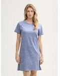 TOM TAILOR Nachthemd Bodywear Nachthemd mit Punktemuster blau XL (42)