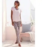 LASCANA Pyjama (Set, 2 tlg) mit gemusterten Details rosa 36/38