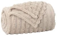 vidaXL Bett&uuml;berwurf &Uuml;berwurfdecke Beige 240 x 220 cm Fleece