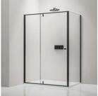 Bernstein Eckdusche NT606 FLEX 100x80 cm Schwarz, BxT: 100x80 cm, Dreht&uuml;r an