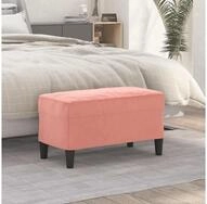 vidaXL Sitzbank, Sitzbank Rosa 70x35x41 cm Samt