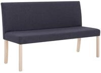 vidaXL Sitzbank, Bank 139,5 cm Dunkelgrau Polyester