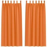 vidaXL Vorhang Verdunkelungs-Vorh&auml;nge mit Ringen 2 pcs Helles Orange (2 St),