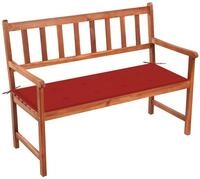 vidaXL Gartenbank Gartenbank mit Auflage 120 cm Massivholz (1-St)