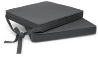 Beautissu Stuhlkissen 2er Set Loft SK Stuhlkissen Graphitgrau, 45x40x5cm,