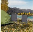 Outsunny Gartenstuhl 2er Set Campingstuhl Angelstuhl (Klappstuhl mit Armlehne, 2 St),