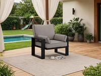 MKS M&Ouml;BEL Gartensessel ELBA (Set, mit Armlehnenkissen, T30-Schaum, Metallrahmen,