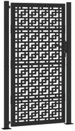 vidaXL Gartentor Gartentor Schwarz 100x175 cm Stahl Kreuz-Design
