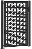 vidaXL Gartentor Gartentor Schwarz 100x150 cm Stahl Kreuz-Design