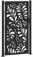 vidaXL Gartentor Gartentor Schwarz 100x175 cm Stahl Wellendesign