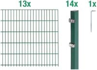Alberts Doppelstabmattenzaun Grundset, (Set), H&ouml;he: 80-200 cm, Gesamtl&auml;nge: 4-30 m,