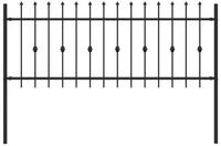 vidaXL Gartenzaun Spie&szlig;zaun Asten Schwarz 200 x 130 cm Pulverbeschichteter...