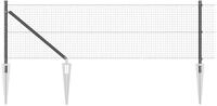 vidaXL Gartenzaun Schwei&szlig;drahtzaun mit Spikes 10 x 0,6 m (B x H), (1-St)