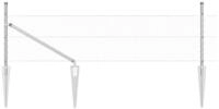 vidaXL Gartenzaun Schwei&szlig;drahtzaun mit Spikes 50 x 0,4 m (B x H), (1-St)