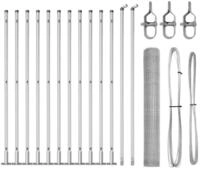 vidaXL Gartenzaun Geschwei&szlig;ter Drahtzaun mit Betonfundament 25 x 0,8 m (B x H),