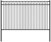 vidaXL Gartenzaun Spitzenzaun BAARLO Schwarz, (1-St)