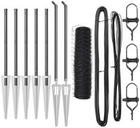 vidaXL Gartenzaun Schwei&szlig;drahtzaun mit Spikes 10 x 0,5 m (B x H), (1-St)
