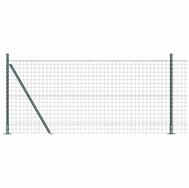vidaXL Gartenzaun Geschwei&szlig;ter Drahtzaun mit Betonfundament 10 x 0,8 m (B x H),