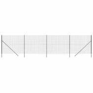 vidaXL Gartenzaun Maschendrahtzaun Anthrazit 1,6x10 m Verzinkter Stahl, (1-St)