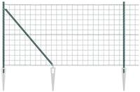vidaXL Gartenzaun Schwei&szlig;drahtzaun mit Spikes 25 x 1,2 m (B x H), (1-St)