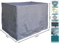Quick Star Regenschutzplane 10 St&uuml;ck Gitterbox Abdeckungen Grau 125x85x87cm...