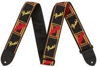 Fender Gitarrengurt, Monogrammed Strap Black/Yellow/Red - Gitarrengurt