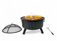 relaxdays Feuerschale mit Grillrost