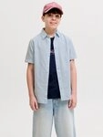 Jack & Jones Junior Kurzarmhemd JJEBREEZE LINEN BLEND SHIRT S/S SN JNR