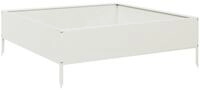 vidaXL Hochbeet Hochbeet Wei&szlig; 100x100x33,5 cm Stahl (1 St)