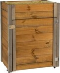 dobar green label Hochbeet rollbar, mit Staufach, inkl. Schafswolle, Gr. L, Ma&szlig;e:
