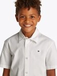 Tommy Hilfiger Kurzarmhemd STRETCH OXFORD SHIRT SS mit Logostickerei