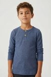 Name It Langarmshirt NMMKAB LS TOP NOOS Im Henley-Stil - mit kurzer Knopfleise,
