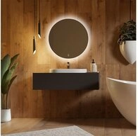HOME DELUXE LED-Lichtspiegel Rund SILA - &Oslash;60~100cm, Dimmbar & Antibeschlagsystem,
