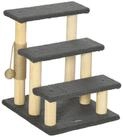 PawHut Kratzbaum Katzentreppe, drei Stufen, Spielball, BxTxH: 45x40x48 cm