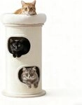 PetRhein Kratzbaum Kratztonne mit Sisal, Robuste Kratzs&auml;ule f&uuml;r Katzen,