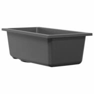 vidaXL Granitsp&uuml;le K&uuml;chensp&uuml;le Grau 21 x 44 x 14 cm Granit, Rechtwinklig, 44/21