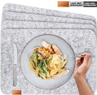 Miqio Platzset 4 er Set Tischsets 4 Platzsets eckig 44 x 30 cm, (4-St),