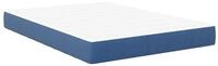 vidaXL Bett Bettmatratze mit Matratze Blau 160 x 200 cm Stoff (1-tlg)