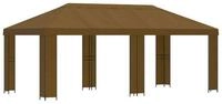 vidaXL Partyzelt Garten Pavillon 6 x 3 m Taupe Polyester und Stahl 190