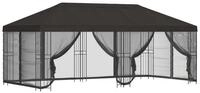 vidaXL Pavillon 6 x 3 m Pavillon mit Seitenw&auml;nden 6x3 m Anthrazit Polyester und