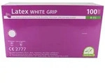 Medi-Inn Latexhandschuhe Latex White Grip Einmalhandschuhe wei&szlig; puderfrei AQL:...