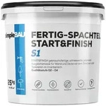 simpleBAU Spachtelmasse Spachtelmasse Wei&szlig; Innen 25 kg &ndash; Fertigspachtel f&uuml;r...