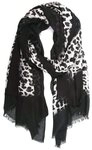 COLLEZIONE ALESSANDRO Modeschal Lina, (1-St), mit Leopardenmuster und schwarzer