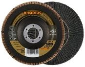 Rhodius Schleifscheibe RHODIUS TOPline LGZ F F&auml;cherschleifscheibe 125 x 22,23 mm K60